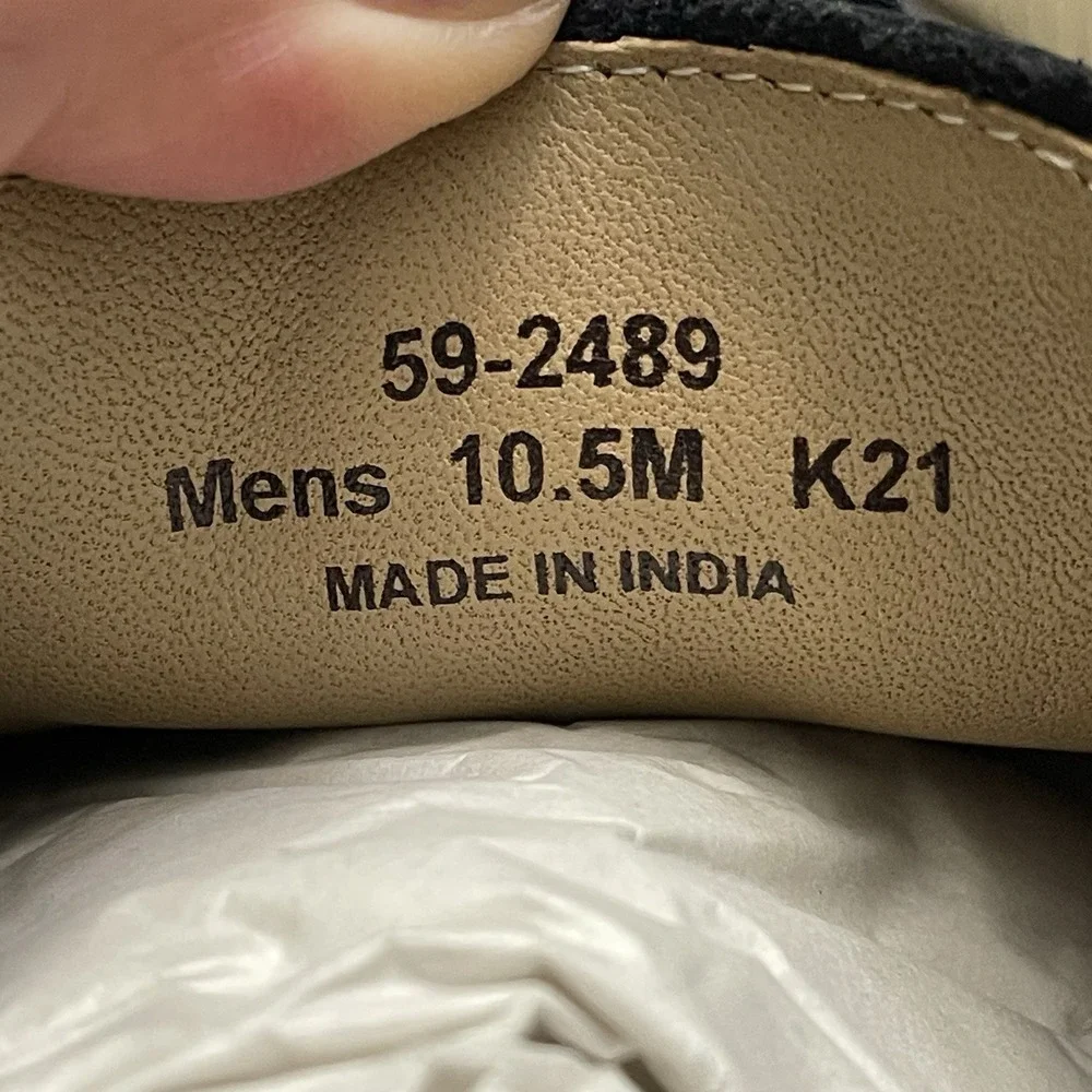 Johnston & Murphy McGuffey‎ Plain Toe Navy Oiled Full Grain Men's Shoe 10.5